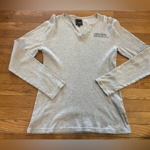P.O. Box women’s Light Gray V-Neck Top size XL